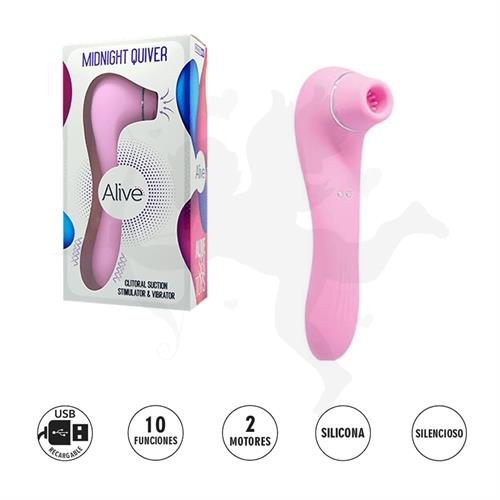 Midnight quiver Pink succionador de clitoris con carga USB